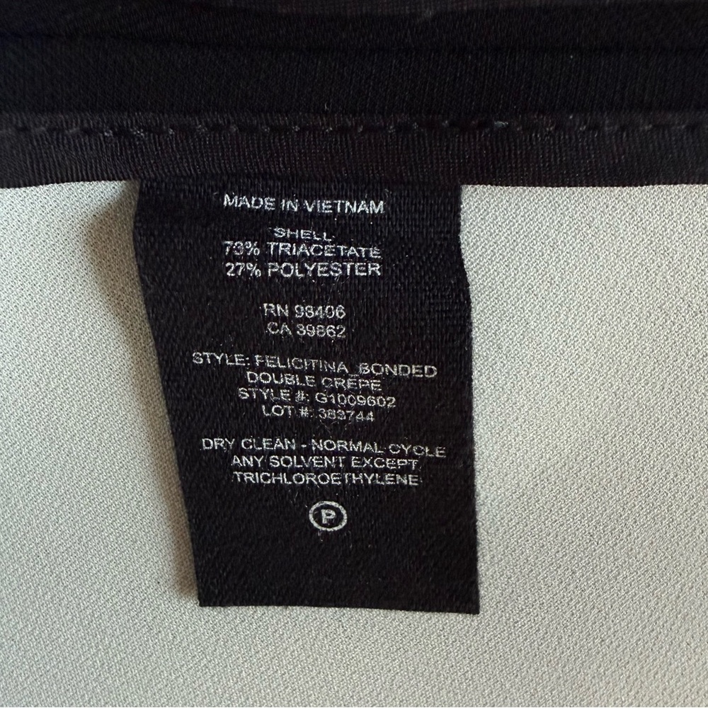THEORY Theory Felicitina Sleeveless Black Crepe Mini Dress Fluted Skirt Size 8 - Picture 12 of 14